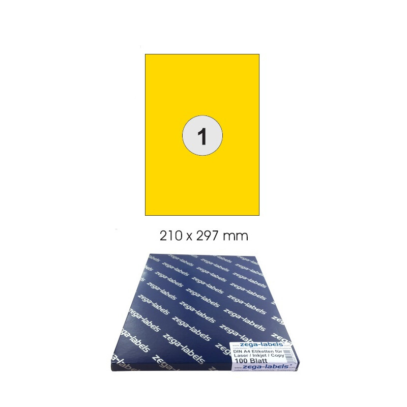 Gelb blank/uni Paket beschreibbaren Etiketten-Selbstklebend Klebrig 76 x 51mm 