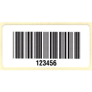 DMS Etiketten mit fortlaufendem Barcode Code 39 - 51 x 25 mm - 1.000 Stück je Rolle - Archivierungsetiketten für Dokumenten Management Systeme - 51x25mm 6-stellig