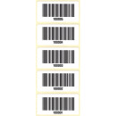 DMS Etiketten mit fortlaufendem Barcode Code 39 - 51 x 25 mm - 1.000 Stück je Rolle - Archivierungsetiketten für Dokumenten Management Systeme - 51x25mm 6-stellig