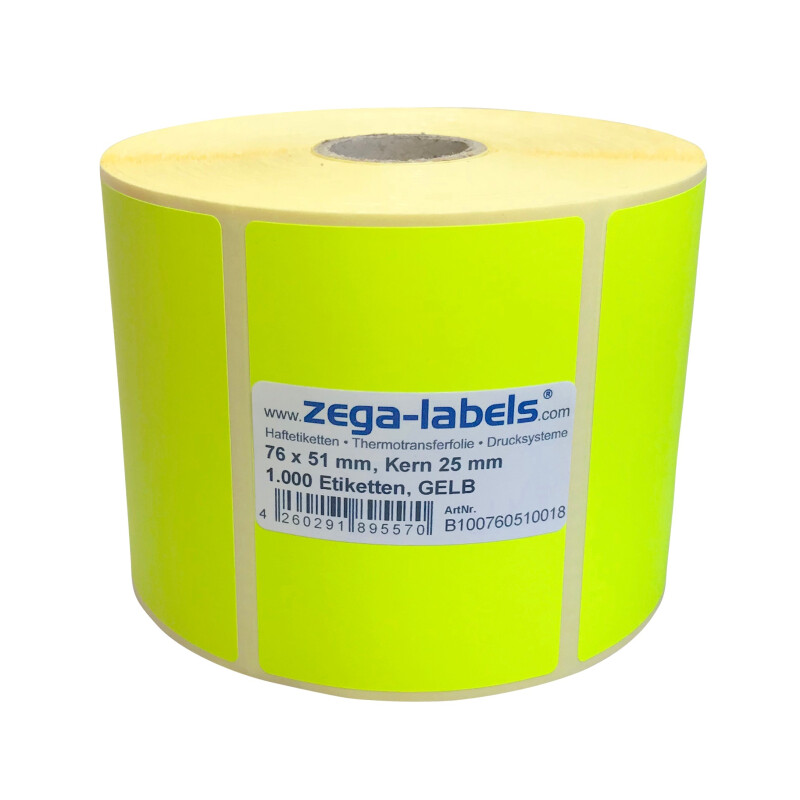 Labelident Sicherheitsetiketten 2580 Polyethylen Etiketten auf 1 Zoll Rolle für Desktopdrucker selbstklebend Dokumentenfolie matt 51 x 25 mm