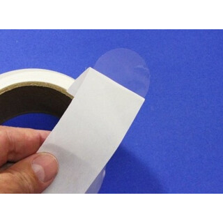 Verschlussetiketten transparent auf Rolle - ø 50 mm rund - 1.000 Stück je Rolle - Kern: 76 mm - aussen gewickelt - stark haftend - Klebepunkte transparent - 50mm Durchmesser