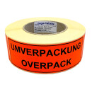 Warnetiketten auf Rolle - Umverpackung / Overpack - 500...