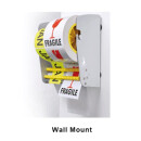 Etikettenspender aus Metall grau (Tisch- und Wandmontage möglich)