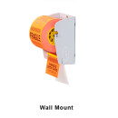 Etikettenspender aus Metall grau (Tisch- und Wandmontage möglich) bis zu 114 mm mit 1 Rollenhalterungs Set