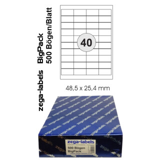 40-teilig - 48,5 x 25,4 mm