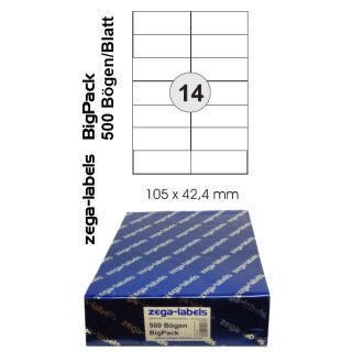 14-teilig - 105 x 42,3 mm
